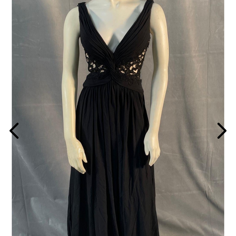 Sherri Hill Black Lace Evening Dress